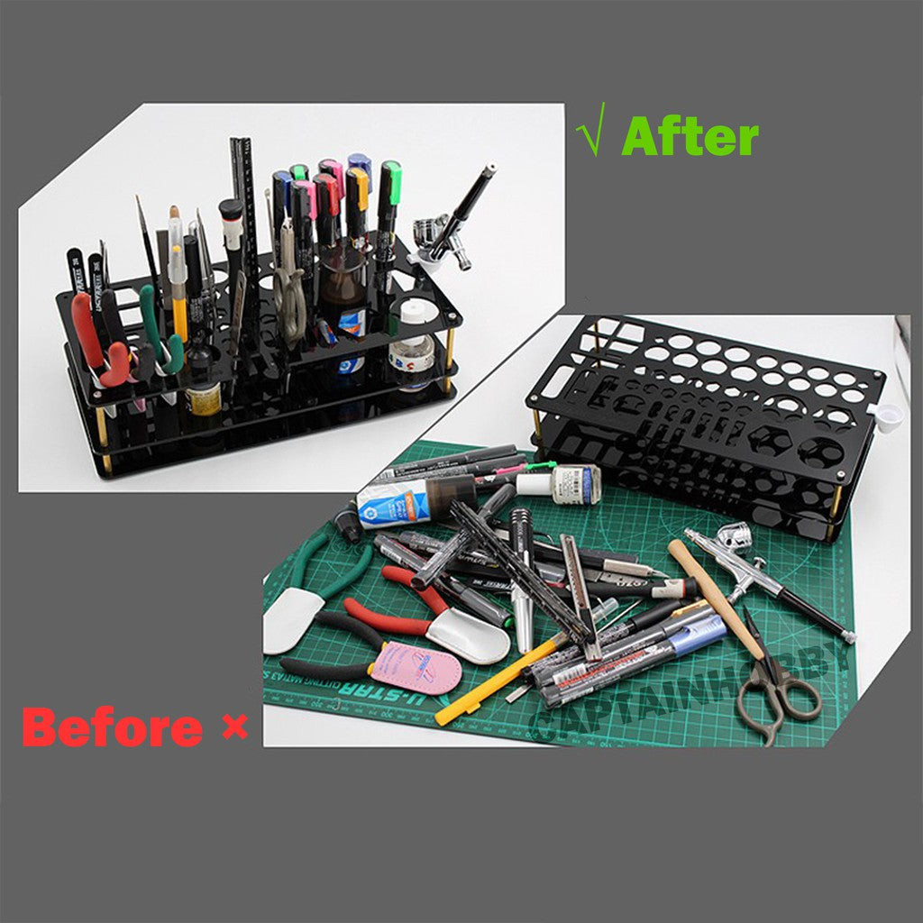 U-STAR Desktop Tool Storage Rack for Scale Model Gundam Gunpla Compatible with Godhand Tamiya Mr.Hobby Nipper Tools