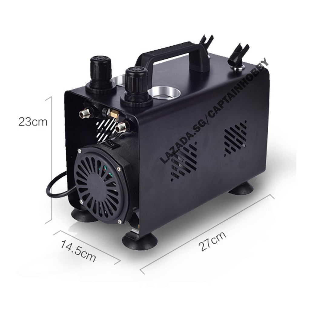 Pro modeler Airbrushing Compressor Kits W/ Airbrush 1.8M Hose and 1L Tank for Painting Gundam Gunpla and Scale Model