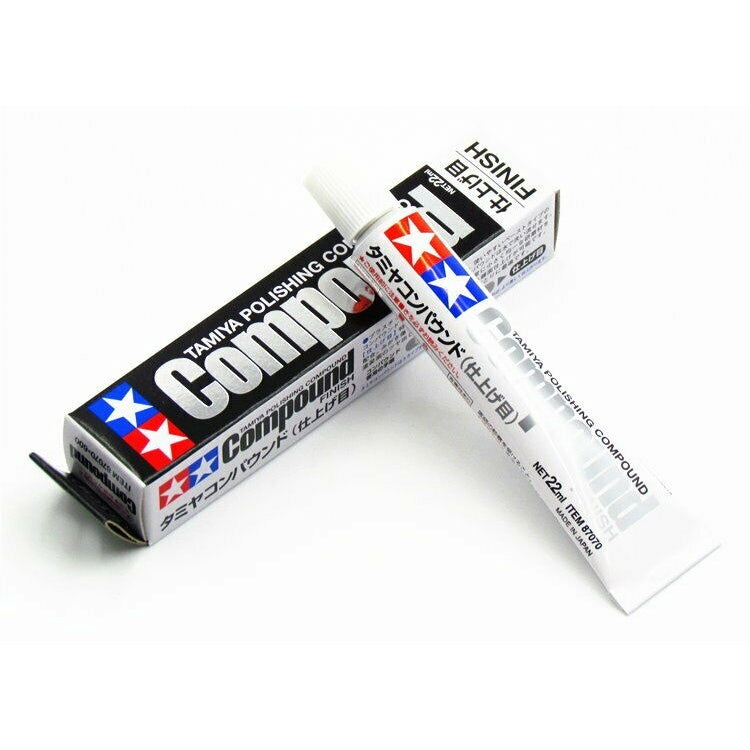 Tamiya Polishing Compound Coarse/Fine/Finish for Hobby Plastic Models Gunpla Car Motorbike Scale Models and CLear Parts