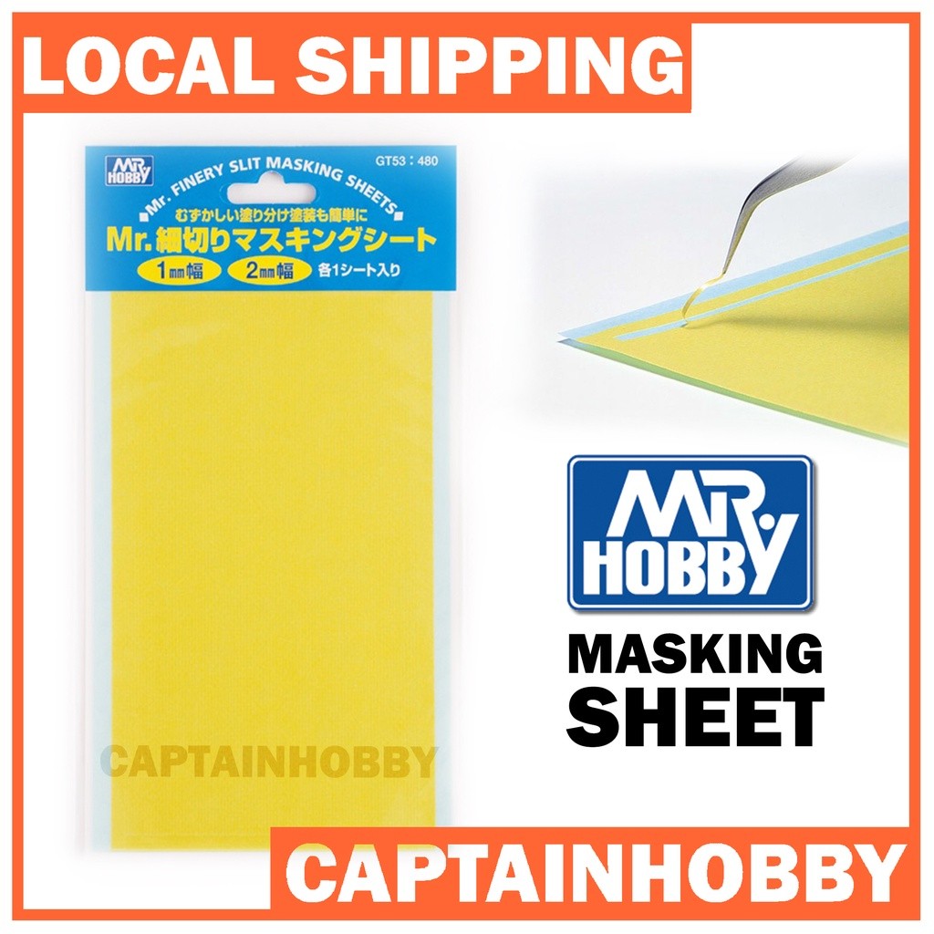 Mr Hobby FINELY SLIT Masking Sheet for Airbrushing Hand Brushing Painting Gundam Gunpla Tamiya Hobby Model