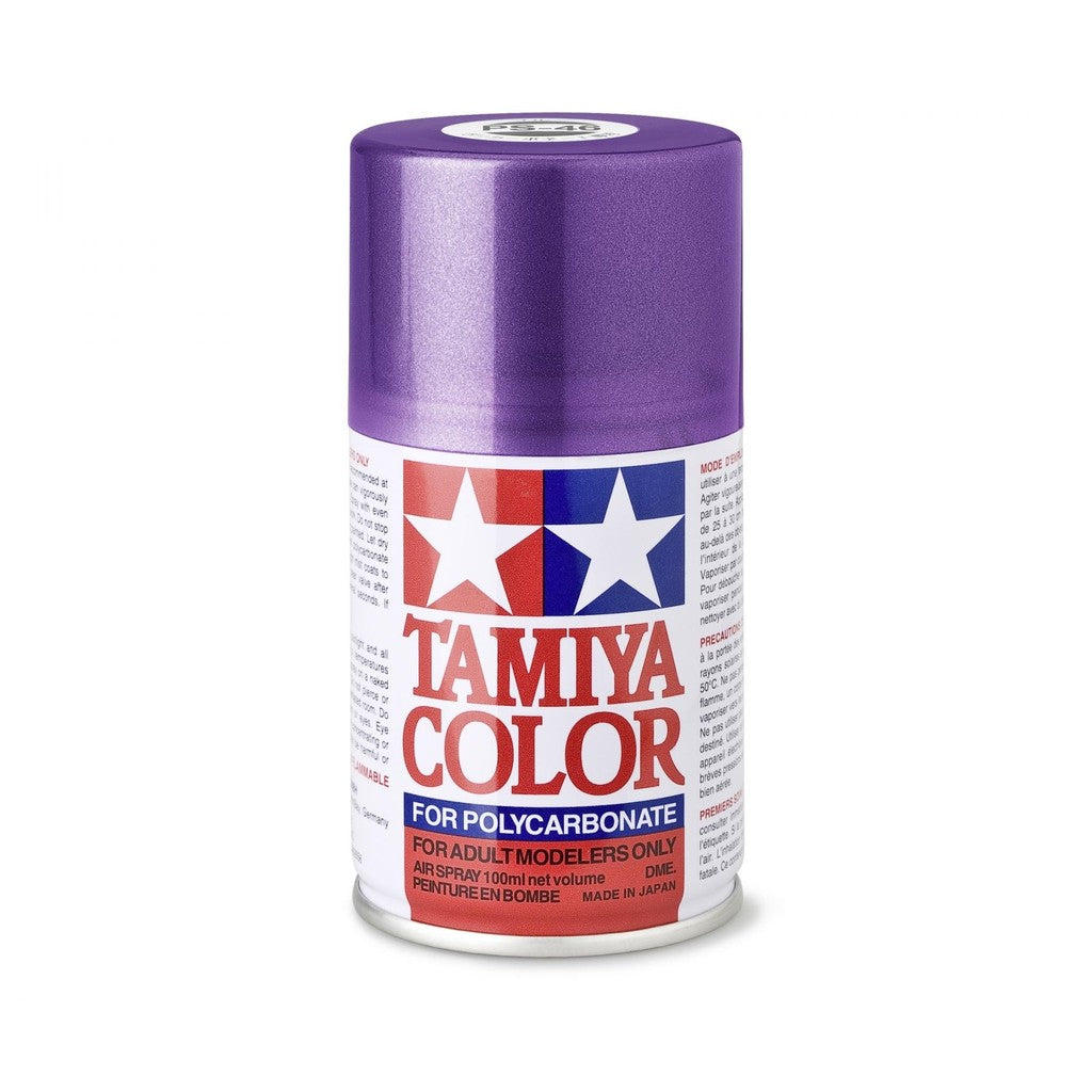 Tamiya PS Spray Paint for RC Bodies –Polycarbonate Paint PS-1 to PS-60 For Transparent & Lexan Shell