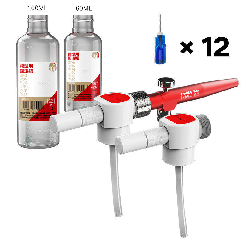 Wash Free Airbrush HM-160 – Easy Modular Spray Gun by HobbyMio for Model Kits & DIY Crafts