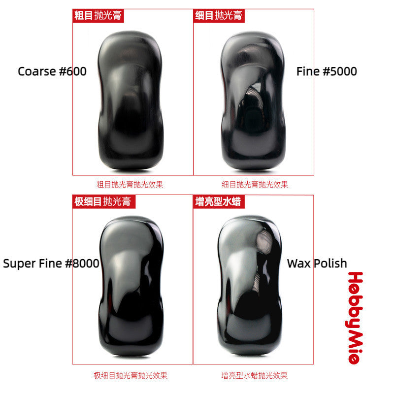 🇸🇬 HobbyMio Model Polishing Compound & Wax – 600/5000/8000 Grit Polisher for Car Plastic Models
