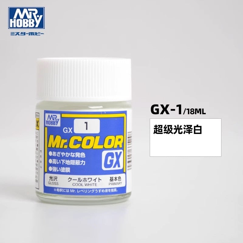 Mr Hobby Mr Color GX Lacquer Paint 18ml Gloss Primary Colors GX001-GX006 for Gundam Model Kit