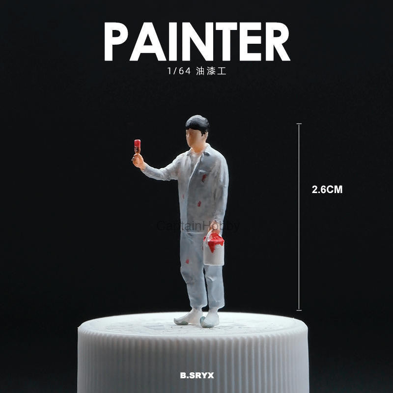 Miniature Figures 1/64 Scale – Realistic People Figurines for Die-Cast Model Cars & Diorama Props