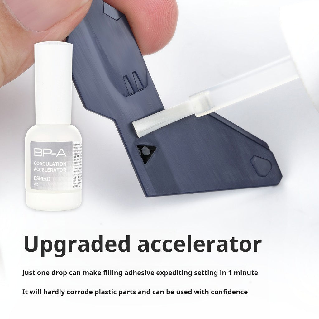 DSPIAE BP-01/BP-02 PRO Black & White CA Gap Filling Glue & Accelerator for Gunpla Model Kits