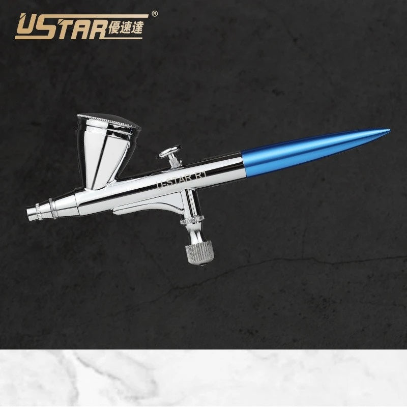 Mini Airbrushing Compressor by Ustar R1 with 3 Levels of Air Pressure Adjustment for Painting Gundam and Scale Model