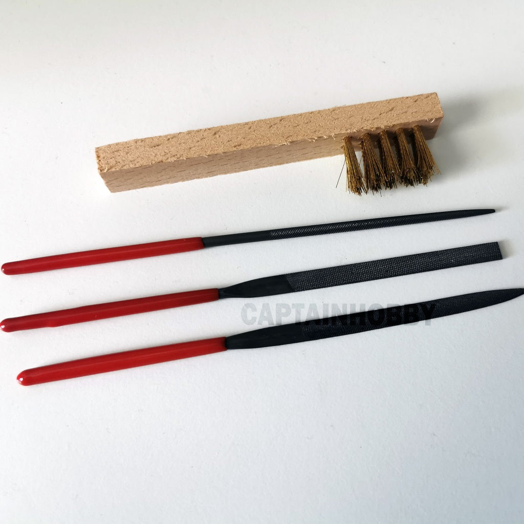 Model Tools Metal Files & Brush Set Manwah MW-2131 for Gunpla Gundam and Scale Model