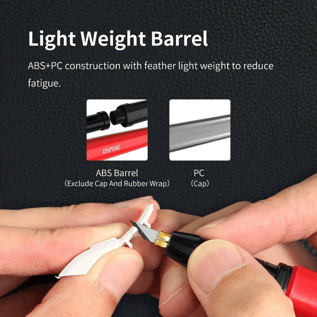 DSPIAE Premium Hobby Knife with 20 Spare Blades | Precision Cutter for Gundam, Tamiya, Miniatures
