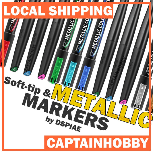 🚚 Next Day Delivery– DSPIAE Markers | Soft Tip /Metallic /Panel Liner /Eraser for Gunpla & Miniature