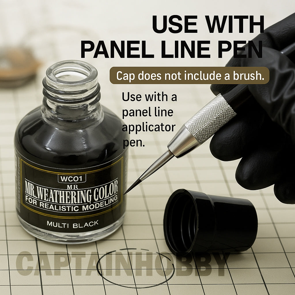 Mr Weathering Color Panel Liner & Thinner by Mr Hobby for Gundam Gunpla Scale Model Figure