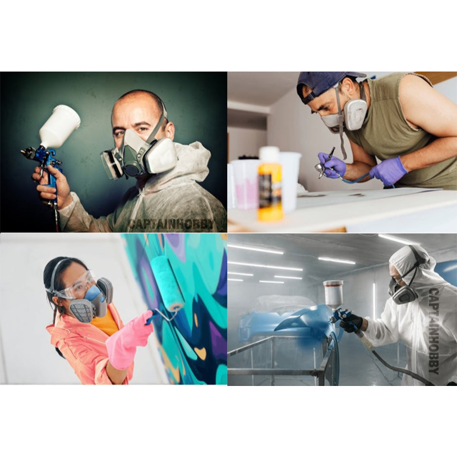 Spray Respirator Mask Set/ Protective Goggle Reusable for spray airbrushing/ Anti toxic Dustproof