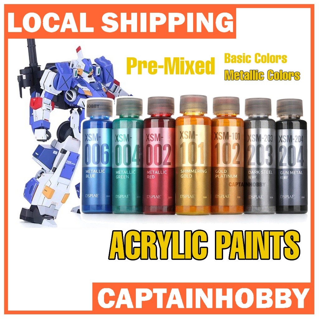 🇸🇬 DSPIAE Pre-Mixed Acrylic Paint 50ml– Water-Based Colors for Model & Gundam Airbrushing & Painting