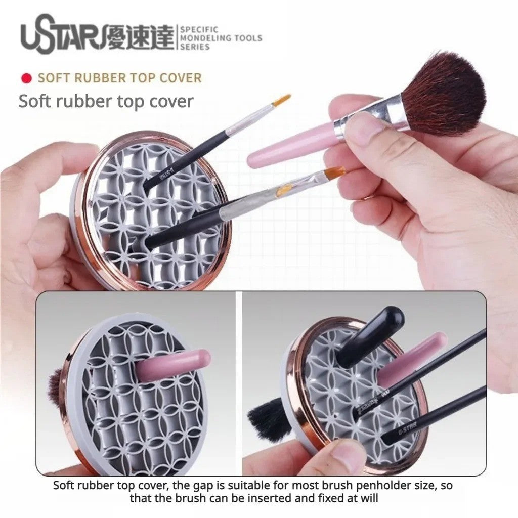 🇸🇬 Electric Brush Cleaning Machine by USTAR UA-90931 – Auto Paint Brush Washer for Model & Gundam
