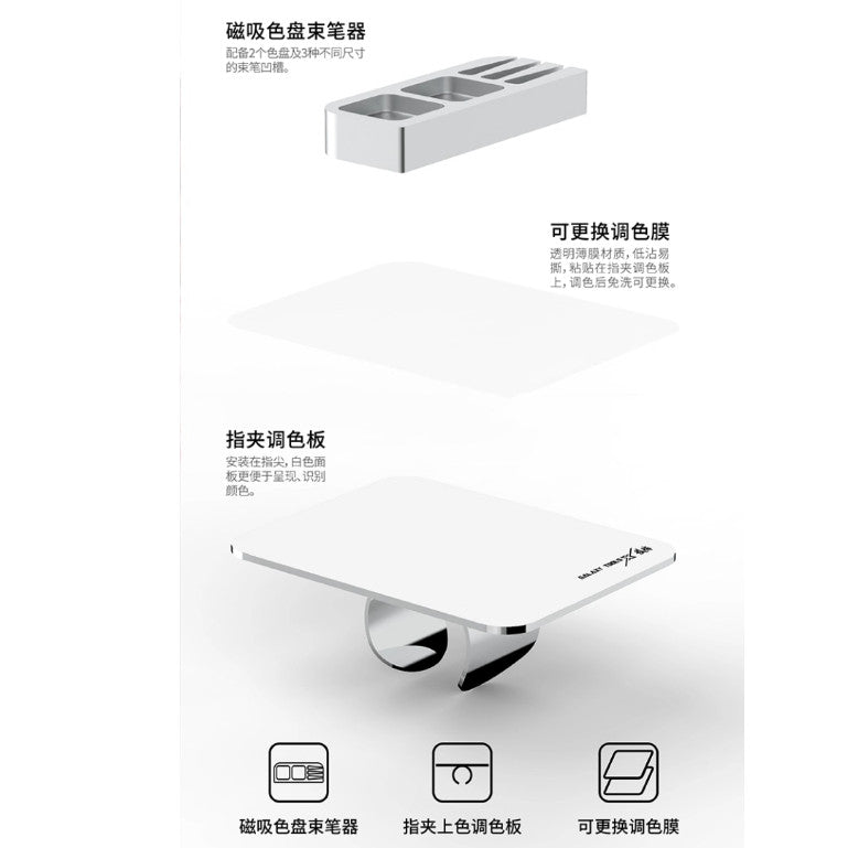 Finger Color Palette for Miniature Painting –Precision Magnetic Mixing Pad for Gundam Fantasy Models