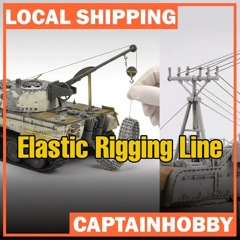 Pro Elastic Rigging Line 50M Model Stretch Line for Military Model DIY Ship Airplane Detailing