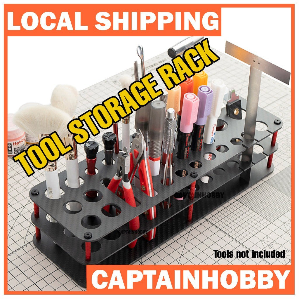Hobby Mio Desktop Tool Storage Rack for Scale Model Building | Hobby Tools Organizer Stand