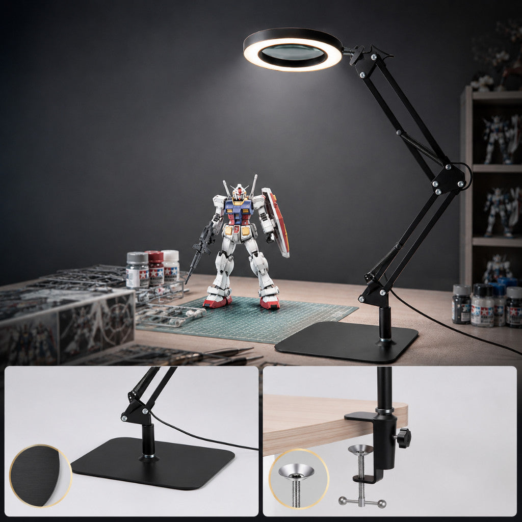 🇸🇬 Local Stock Magnifying LED Lamp for Gundam Model Kit Painting Hobby Craft Desk Light Clamp Mount