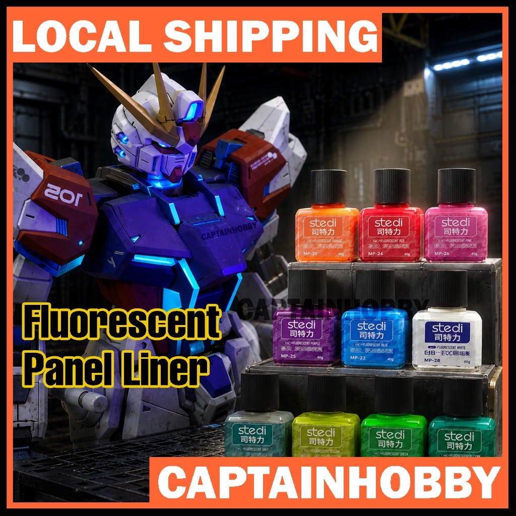 STEDI Fluorescent Panel Line Accent Color Water-Based Wash for Gundam Gunpla Models