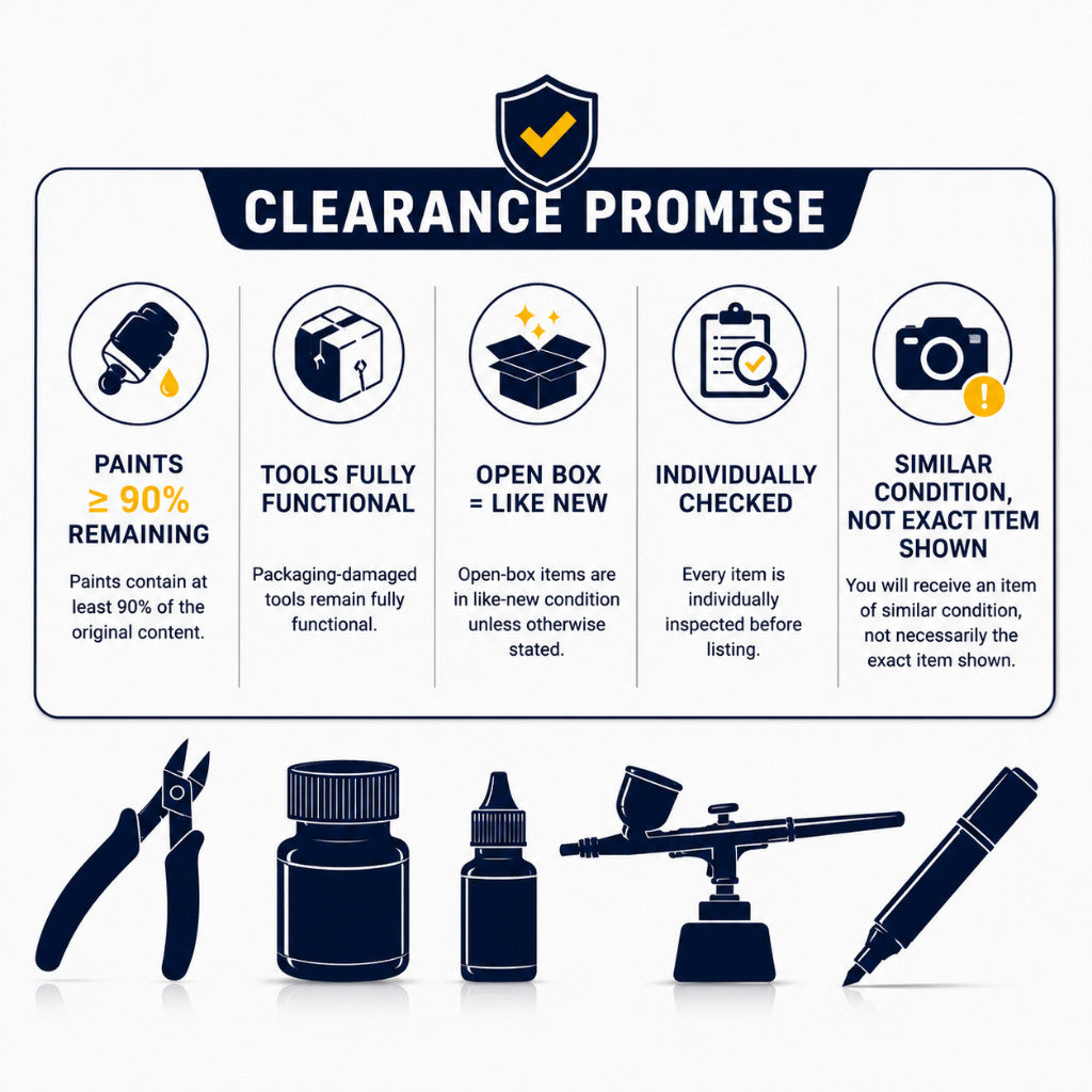Clearance Tools & Paints | Minor Packaging Damage / Cosmetic Flaws | Fully Functional