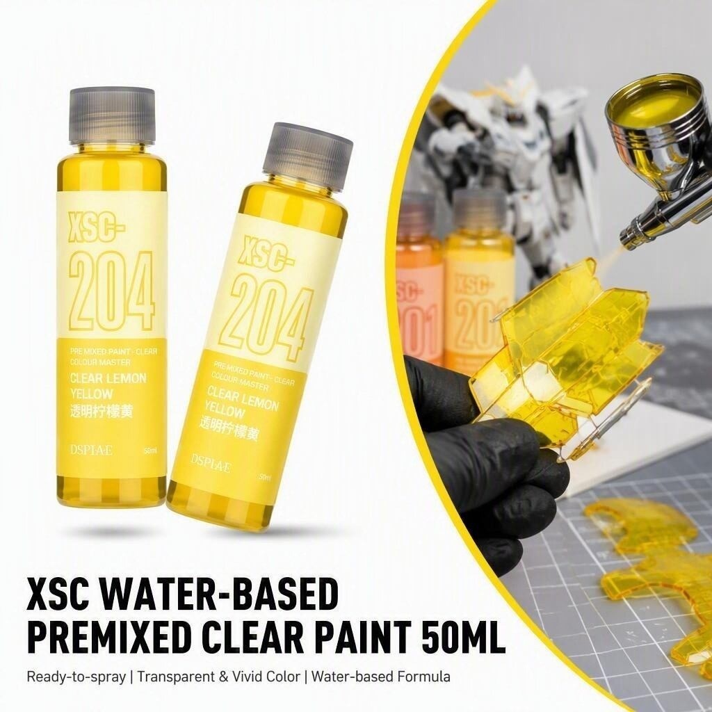 DSPIAE XSC Transparent Water-Based Airbrush Paint 50ml Pre-Thinned Colours for Gunpla & Model Kits