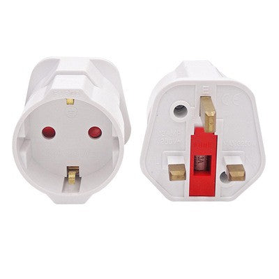 European/ Korean 2 Pin to 3 Plug Change-over Adaptor Euro EU Korea Germany Travel Convertor