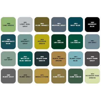 Mr. Hobby AQUEOUS HOBBY COLOR WATER-BASED ACRYLIC COLOR H41- H60 10ml PAINTS for Brushing and Airbrushing