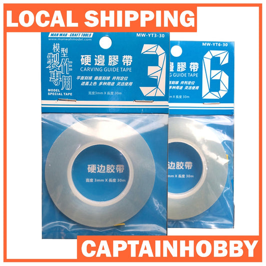 Panel Line Carving Tool & Guide Tape – Scriber + Hard Edge Tape 3mm / 6mm for Gunpla Model Detailing