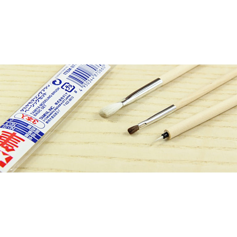 Tamiya Modeling Brush Basic Set 87066 87067 for Hand Brushing Painting Gundam Figures & Dioramas Miniature