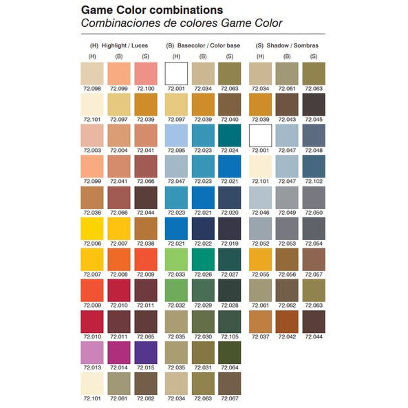 VALLEJO GAME COLOR/INK V 72.089-72.106 Safe Pre-thinned Ready-to-spray Water-based Hobby Paint 17ML for  Figure