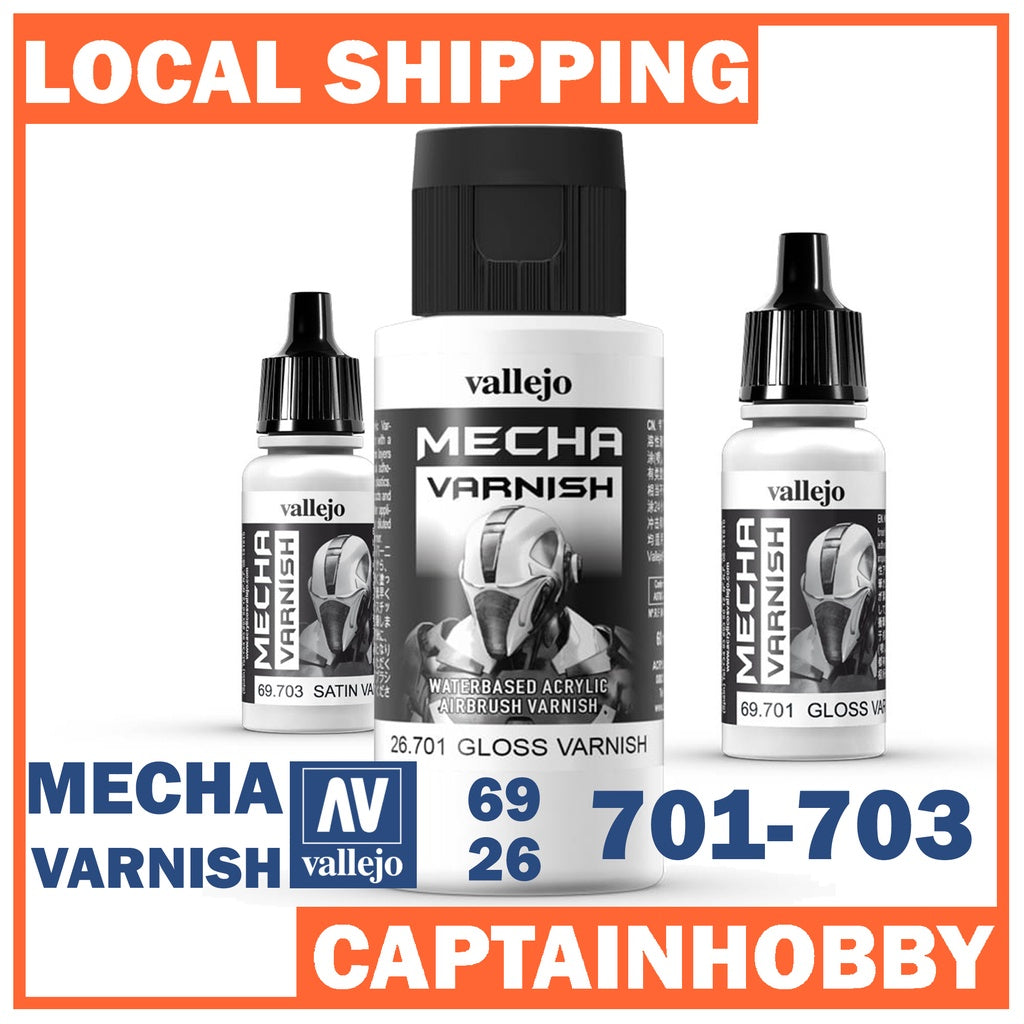 VALLEJO MECHA COLOR/ VANISH I 69.701-69.703 26.701-26.703 Safe Pre-thinned Ready-to-spray Acrylic Hobby Gunpla Paints