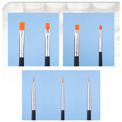Hobby Brush Set 7 PCs Include Drybrush, Standard & Detail Fine Tip Brush by USTAR for Hand Brushing  Figures