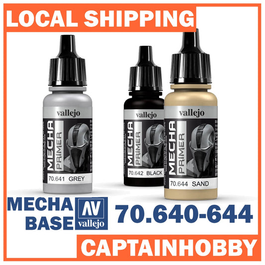 VALLEJO MECHA COLOR/ BASE I 70.640-70.644 Safe Pre-thinned Ready-2-spray Primer Basecoat Acrylic Hobby Gunpla Paint 17ML