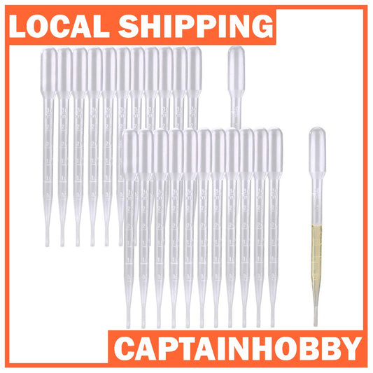 Dropper/ Transfer Pipettes 3ml for both Acrylic and Enamel Paints Airbrushing
