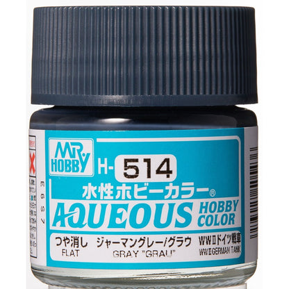 Mr. Hobby AQUEOUS PREMIUM WORLD WAR TWO TANK COLORS German Grey Russian Green H511-H515 10ml HOBBY COLOR WATER-BASED