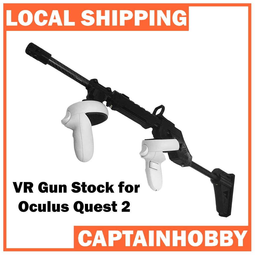 Magnetic Gun Stock Game Controller for Oculus Quest 2, Game stabilizer for Quest 2 with Strap Enhanced Game Experience