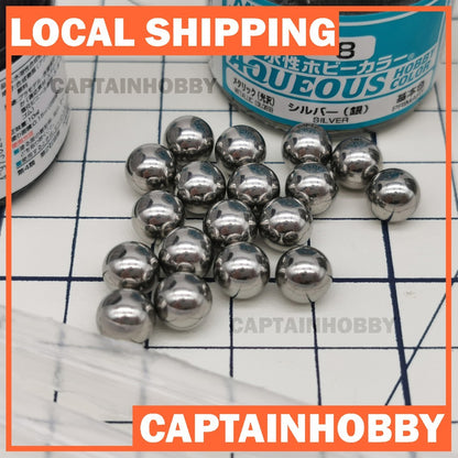 Paint Mixing Balls x50 Pcs Stainless Steel 7mm Diameter for for Mixing Tamiya/ Vallejo/ Mig/ Trumpeter/ Mr. Hobby Paints