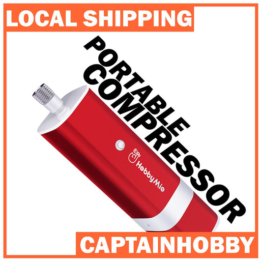 Handhold Portable Mini Airbrush Compressor by HobbyMio for Painting Gundam Gunpla and Scale Model
