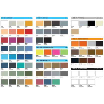 VALLEJO MECHA COLOR I 69.041-69.068 Safe Pre-thinned Ready-to-spray Acrylic Hobby Gunpla Paint 17ML for Airbrushing