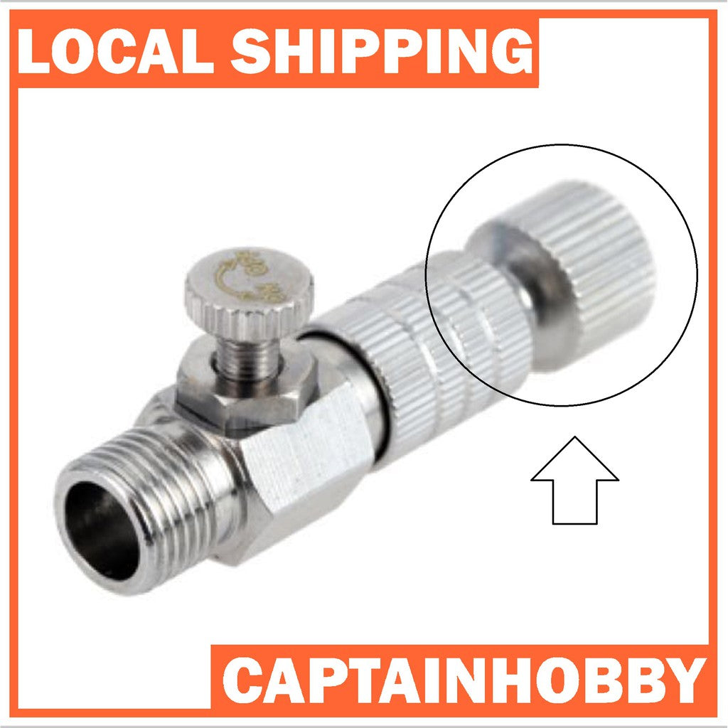 Quick Release/ Disconnect Coupler with Air Regulator for Airbrush