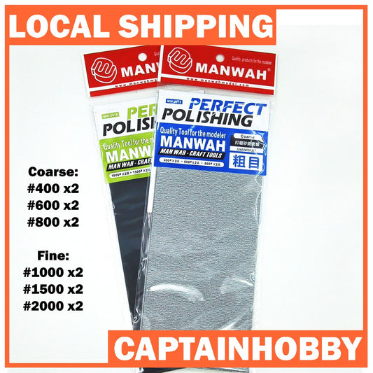 Assorted Sandpaper Polishing Set #400-#3000 Grit For Gunpla Gundam and Tamiya Hobby Scale Model Figurine