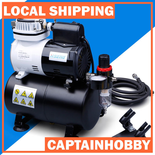 🇸🇬 Pro Airbrushing Compressor Kits Multiple Options with Air Tank & Mini for Gundam Gunpla Tamiya
