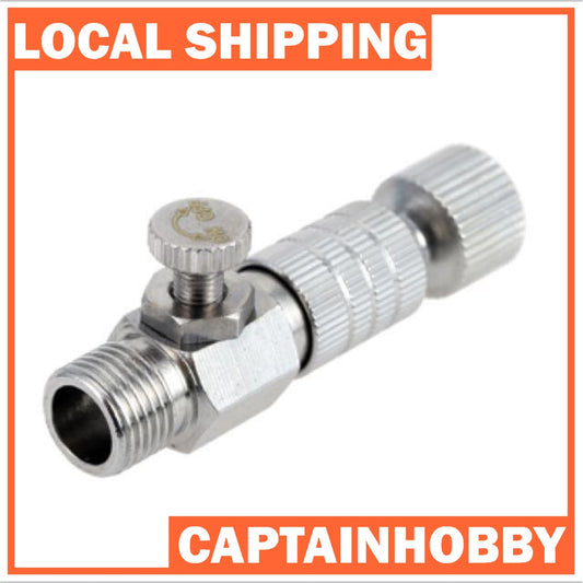 Quick Release/ Disconnect Coupler with Air Regulator for Airbrush