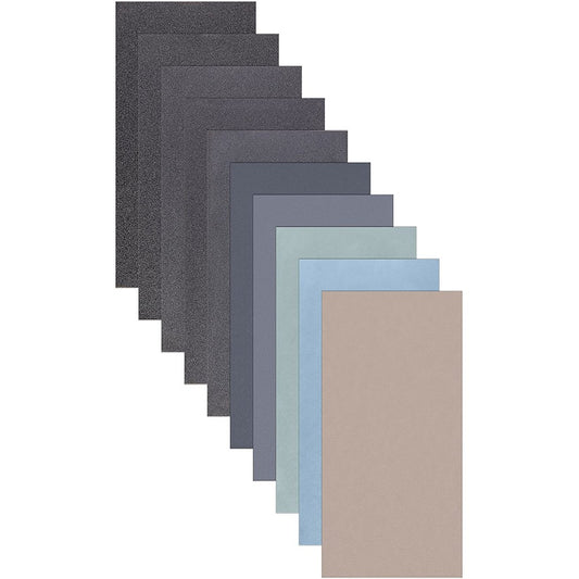 Assorted Sandpaper 8 Sheets, 230 x 95 mm, Wet and Dry Sand paper, 400#~3000# Grit, P3000 P2000 P1500 P1200 P1000 P800 P6