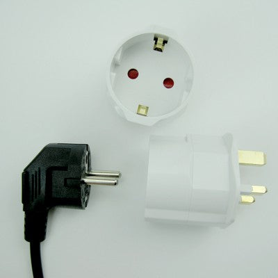 European/ Korean 2 Pin to 3 Plug Change-over Adaptor Euro EU Korea Germany Travel Convertor