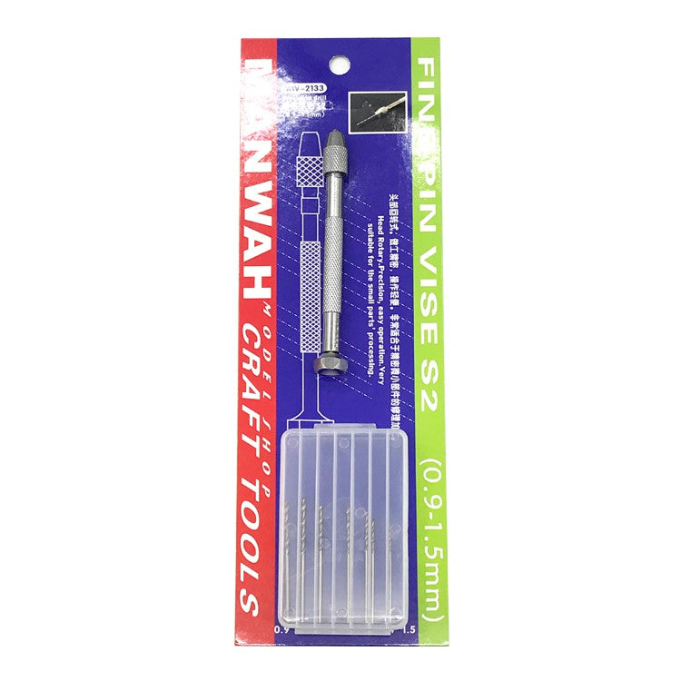 Hobby Pin Vise Hand Drill 0.2–3.0mm by Manwah – For Gunpla, Gundam, Tamiya, Scale Model Building