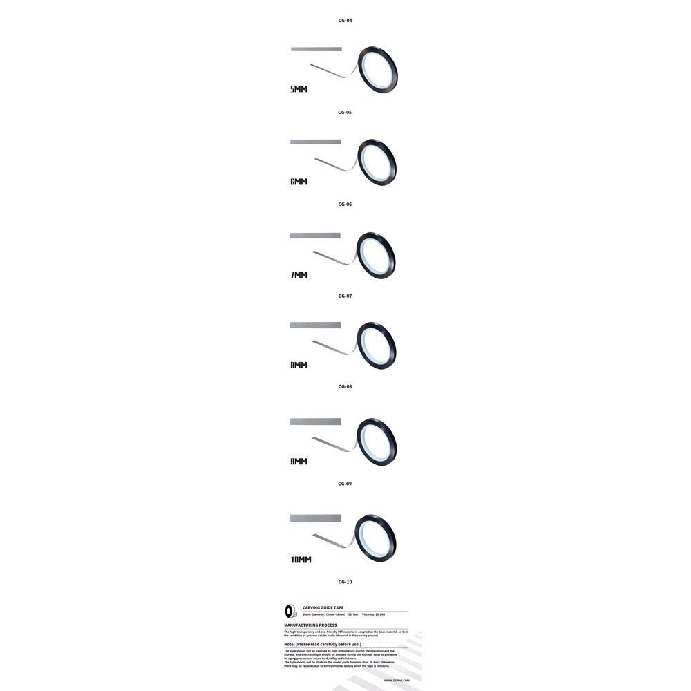 DSPIAE CG Series Carving Guide Tape for Gunpla and Hobby Scale Models from Bandai Tamiya Fujimi Trumpeter