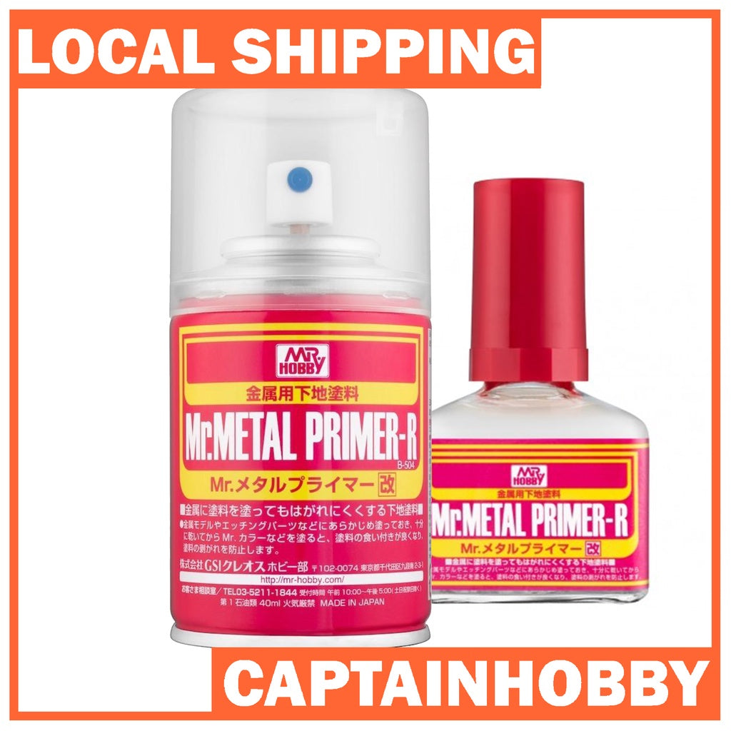 METAL PRIMER R and Pre-thinned Base Coat Spray by GSI MR HOBBY for Gunpla Gundam RC and Scale Models