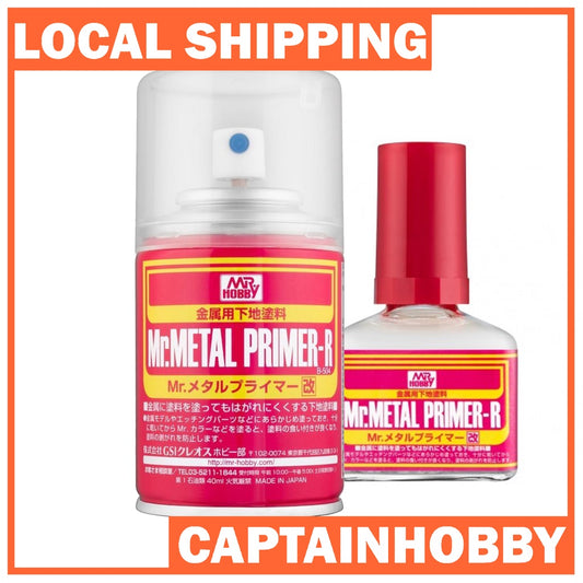 METAL PRIMER R and Pre-thinned Base Coat Spray by GSI MR HOBBY for Gunpla Gundam RC and Scale Models