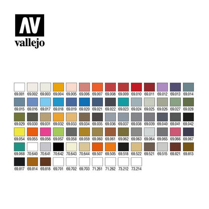 VALLEJO MECHA COLOR 69.990 FULL COMPLETE SET 69.001-73.214 Pre-thinned Safe Water-based Hobby Paint for GUNDAM GUNPLA